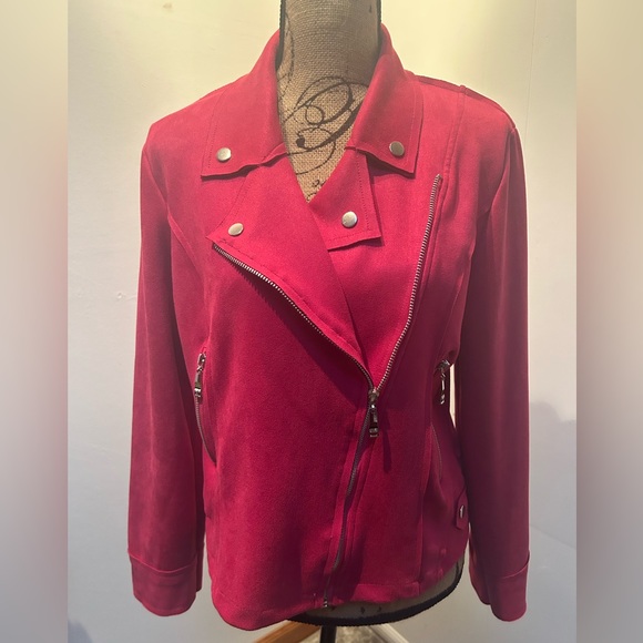 Jackets & Blazers - Bright Pink Moto Jacket - Women